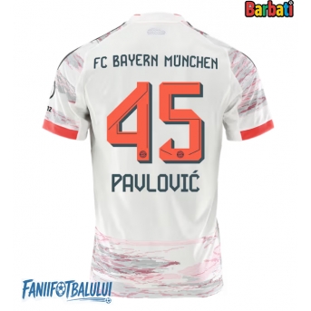 Bayern Munich Aleksandar Pavlovic #45 Tricou Fotbal Replică 2025-26 Barbati Deplasare